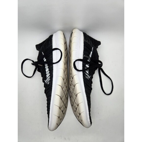 Nike Free RN Flyknit Shoes Women's 8.5 Black Running Athletic Workout Sneakers - Picture 6 of 8